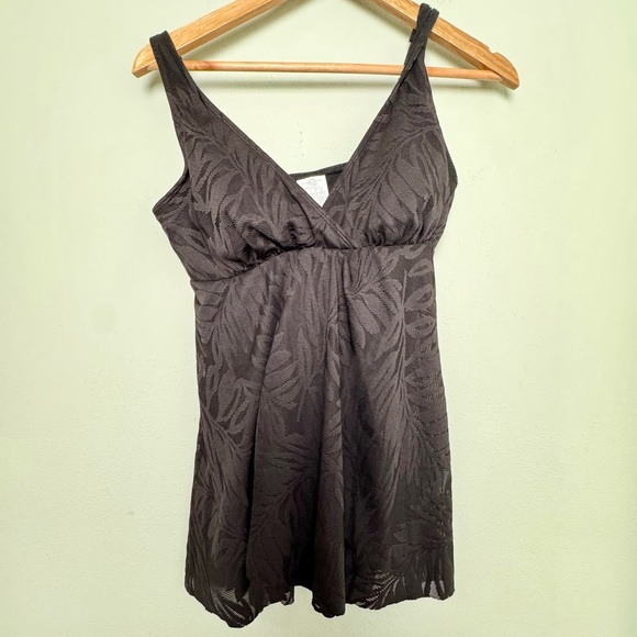 NWT Swim Solutions Women's Tummy-Control Swim Dress Created for Macy's Size 12 - Picture 4 of 12